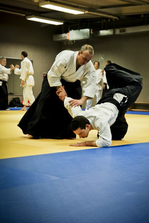 Un cours d'aïkido à l'Aïkido Club de Sceaux